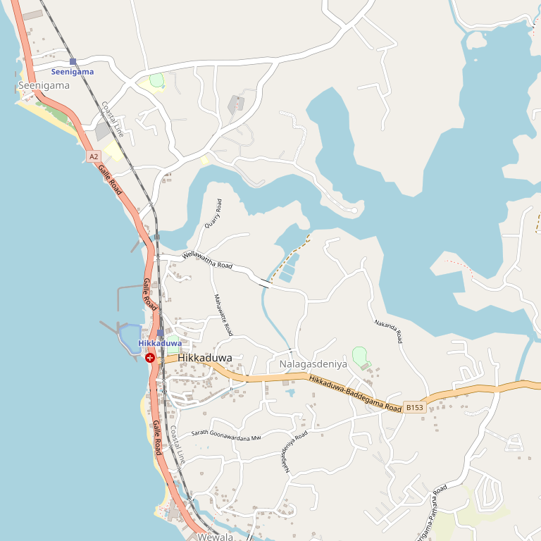 Sereniqe Heaven on the map, Kurunduwatta Road, 80240 Hikkaduwa, Sri Lanka