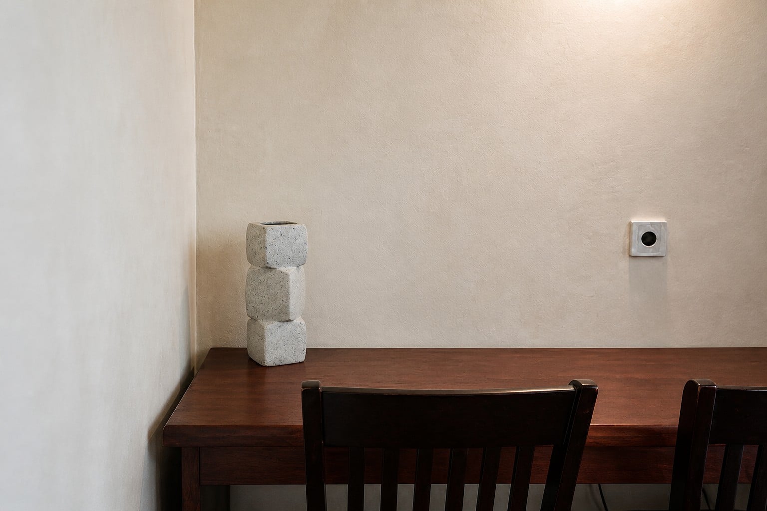 Quiet desk corner for working